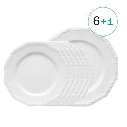 6 x Speiseteller 26 cm + Platte 31 cm geschenkt