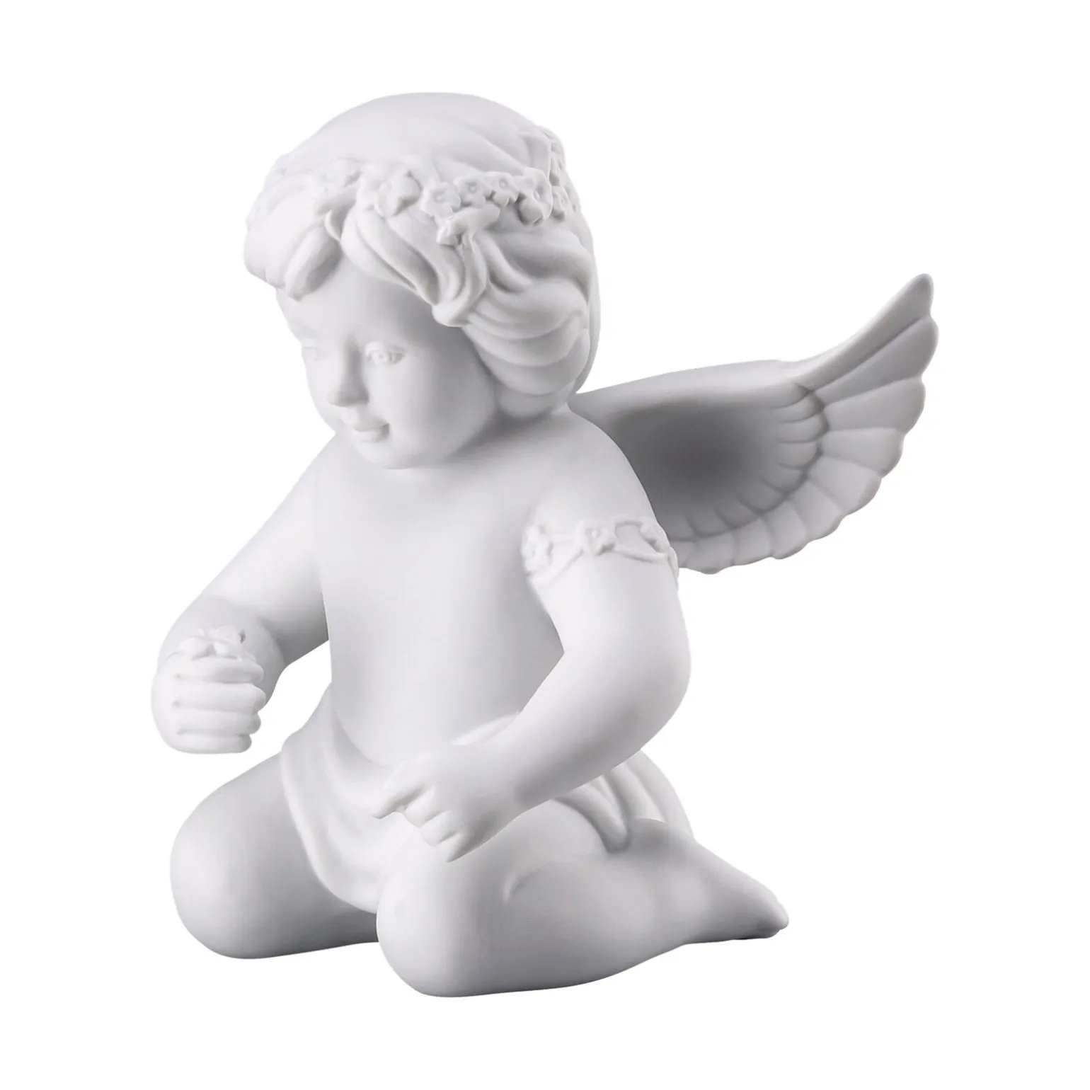 Engel mit Blumenkranz