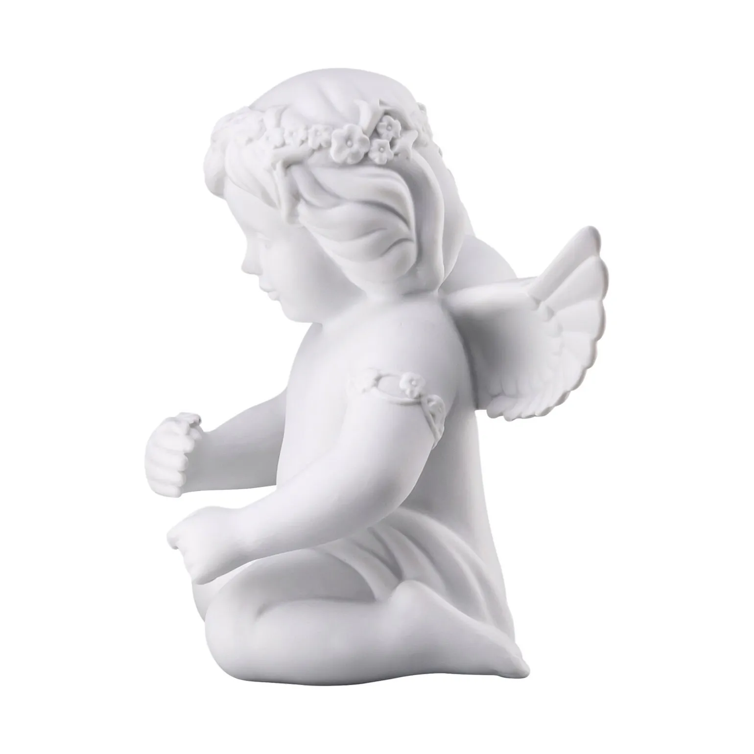 Engel mit Blumenkranz