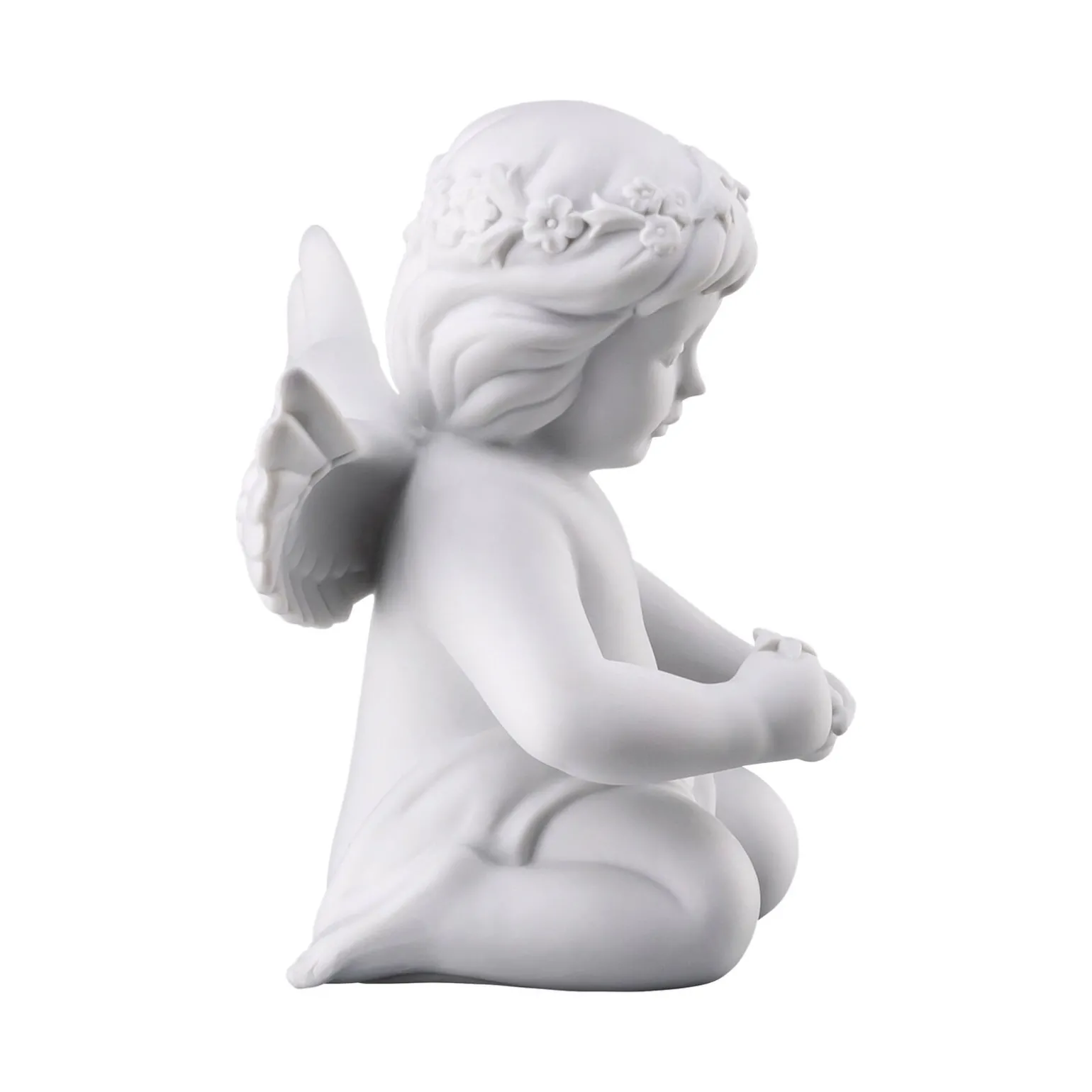 Engel mit Blumenkranz