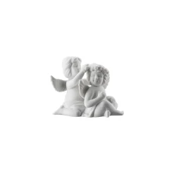 Engelpaar mit Blumenkranz