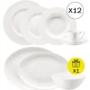 Klassisches Frühstücks-Set für 12, 60-tlg. Geschirr-Set mit Geschenk