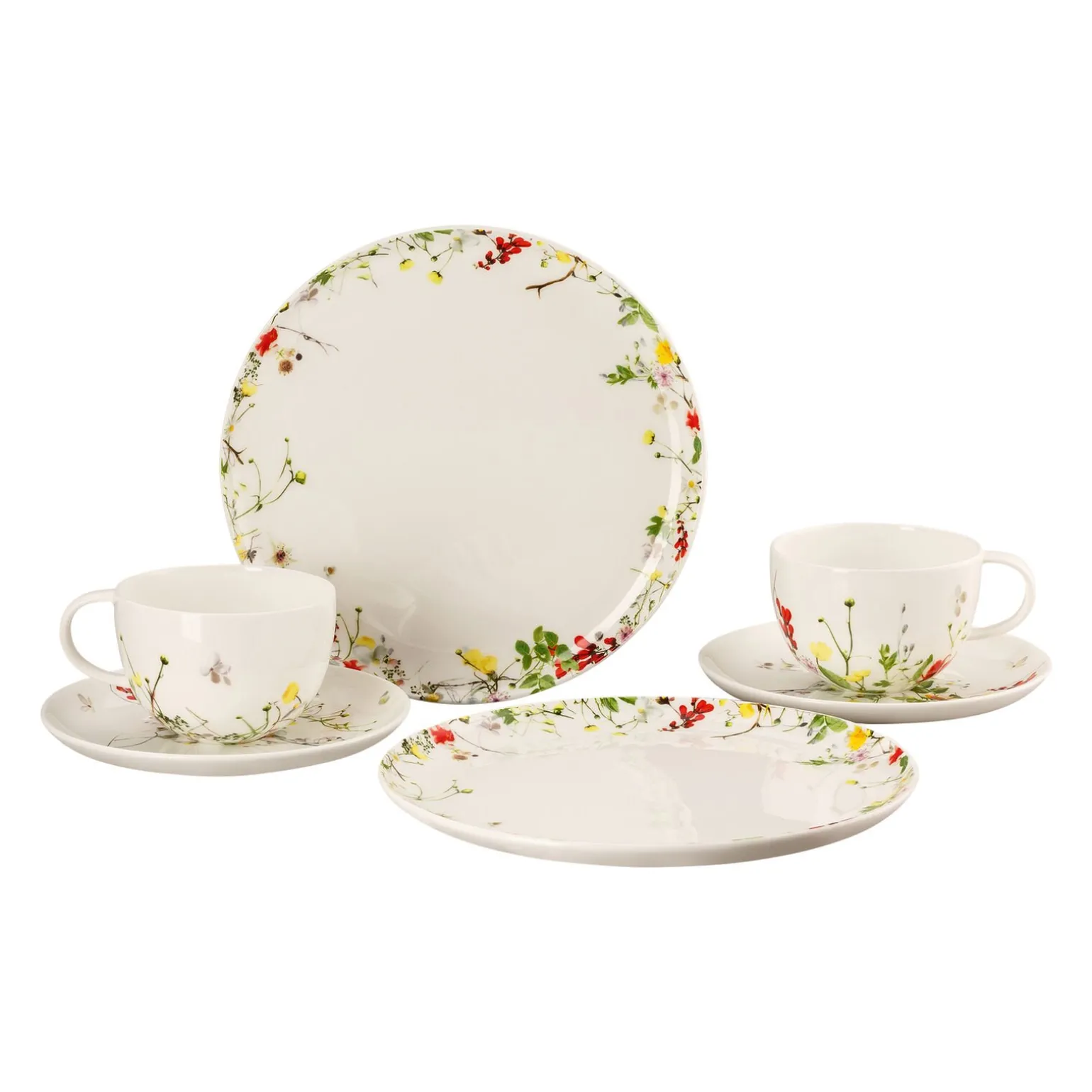 Set 6-tlg. mit Kombitassen und Couptellern