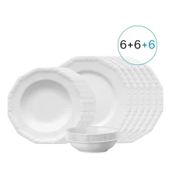 18-tlg. Speiseset für 6 Personen, 6x Dessertschalen gratis!
